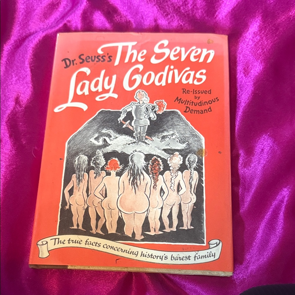 Dr. Seuss The Seven Lady Godivas Vintage Book - Red Cover 1987 hard cover